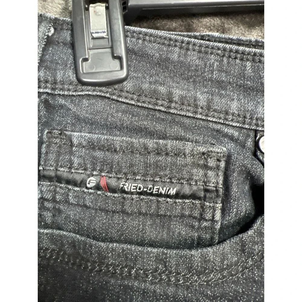 Black fried denim